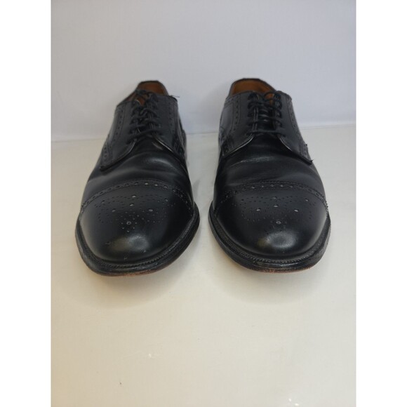 ALLEN EDMONDS \'Sanford\' Black leather Wing Tip Cap Toe Oxford comfy dress 9.5 main image 9